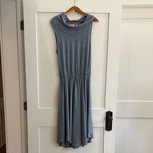 Soft Surroundings Cowl-neck Blue Dress